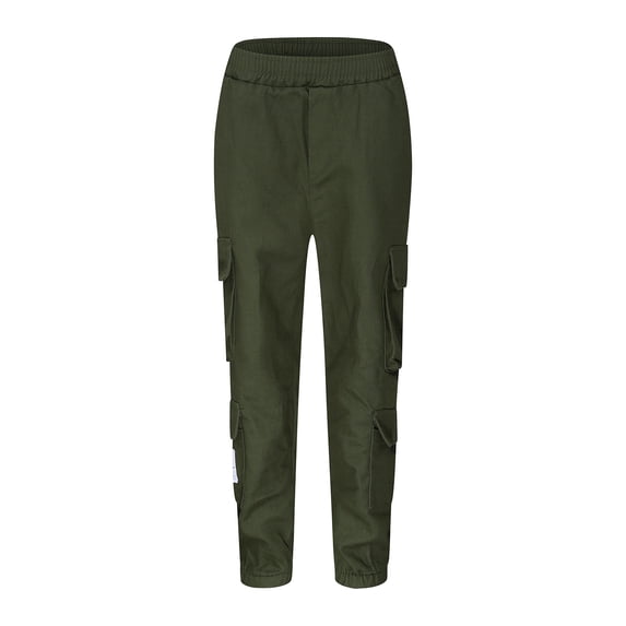 Zhuashum Pant For Teen Boys 9-10 Years Kids Cargo Pants Solid Color Loose Sweatpants Trousers For Sports Activewear Relax Fit Trouser Green