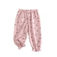 thumbnail image 1 of Zhuashum Pants For Boys 3-4 Years Solid Color Wide Leg High Waist Loose Fit Everyday Wear Demin Pants Classic Boy Clothes Pink, 1 of 3