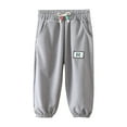 thumbnail image 1 of Zhuashum Pants For Girl 8-9 Years Toddler Kids Boys Solid Color Knitted Pants Athletic Active Jogger Pants Long Bottoms Trousers Relax Fit Daily Wear Grey, 1 of 9