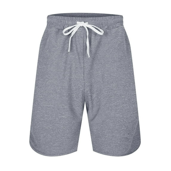 Zhuashum Shorts Men Knee Length Solid Color Sports Boxing Straight Leg Training Pants Grey Athletic Workout Gym Pants Xl