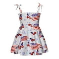 thumbnail image 1 of Zhuashum Sundresss For Girls Flower Prints Floral Dress Round Neck Sleeveless Dress Cute Summer Casual Girl Clothes 2-3 Years White, 1 of 3