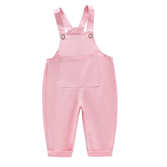 ZHUASHUM Baby Girl'S Pants Relax Fit Trousers Straight Leg Solid Color Sweartpants Jumpsuit Kid Clothes Pink 12-18 Months