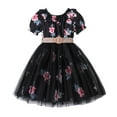 thumbnail image 1 of Zhuashum Toddler Girls Short Sleeve Prints Dress Dance Party Dresses Clothes,Size:6-8 Years, 1 of 6