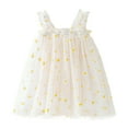 thumbnail image 1 of Zhuashum Toddler Girls Sleeveless Floral Tulle Holiday Party Wear Dress Dance Party Princess Dresses Clothes,Size:5-6 Years, 1 of 5