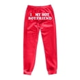 thumbnail image 1 of Zhuashum Women's Christmas Pants Ladies Lined Sweatpants Wide Straight Leg Joggers Bottom Sweatpants Workout High Waisted Yoga Pants Slacks With Pockets Adorable Gift Red M, 1 of 3