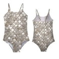 thumbnail image 1 of Zhuashum girl swimsuit 8-9 Years Fishscale Prints Bathing Suit Sleeveless Swimwear Lovely playsuit Silver, 1 of 3