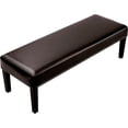 thumbnail image 1 of Zhudiyof Stretch Dining Bench Cover, Anti-Dust Removable Bench Slipcover, PU Waterproof Bench Seat Protector Cover for Living Room, Bedroom, Kitchen, Brown, 1 of 7
