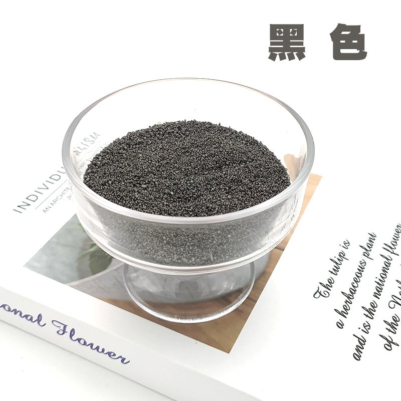 Zhuge 1.1 lb All Natural Non-Toxic Pearled Candle Sand Wax Kit, Refillable Customized Powder for DIY Candle Making, Black