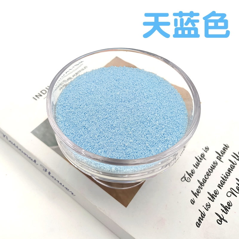 Zhuge 1.1 lb All Natural Non-Toxic Pearled Candle Sand Wax Kit, Refillable Customized Powder for DIY Candle Making, Light Blue