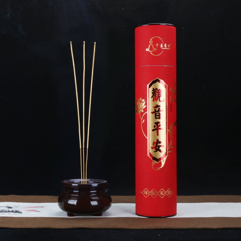 Zhuge 1 Box Unscented Incense Sticks 12.6 inch - 100% Natural Joss and Bamboo Blanks - Used for temple worship，Safety A