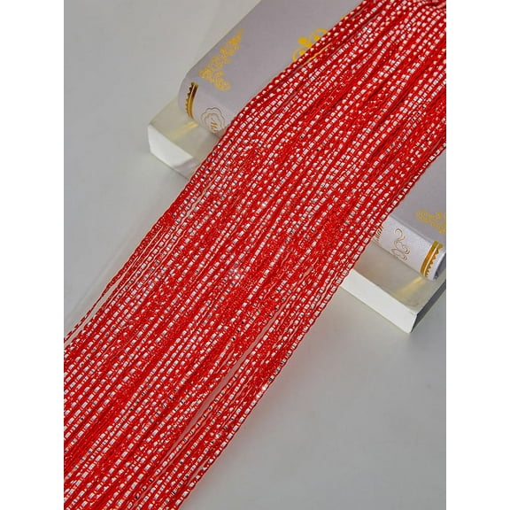 Zhuge 1 Pack 39 x 79 Inch Curtains for Doorways Room Divider Curtains Hippie Room Decor Hanging Beaded Curtains for Bedroom Closet Door,Red