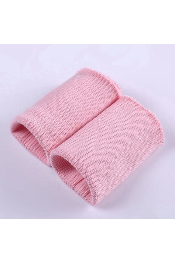 1 Pair Tubular Knit Rib Cuffing Fabric, Stretchy Replacement Material for Sweatshirt Jacket Coat Sleeve Cuff, Ideal for Sewing DIY Craft Projects, Pink