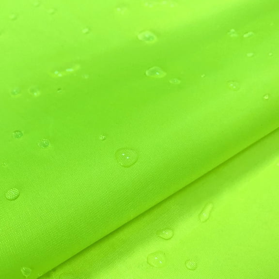 Zhuge 1 Yard Black Ripstop Fabric, 59 Inch Wide Waterproof Lightweight Cloth for Tent, Tarp, Bag Making, Outdoor Travel and DIY Craft Projects, Fluorescent Green
