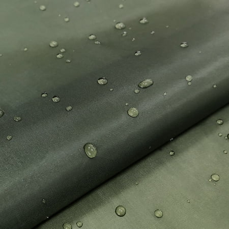 Zhuge 1 Yard Black Ripstop Fabric, 59 Inch Wide Waterproof Lightweight Cloth for Tent, Tarp, Bag Making, Outdoor Travel and DIY Craft Projects, Military Green