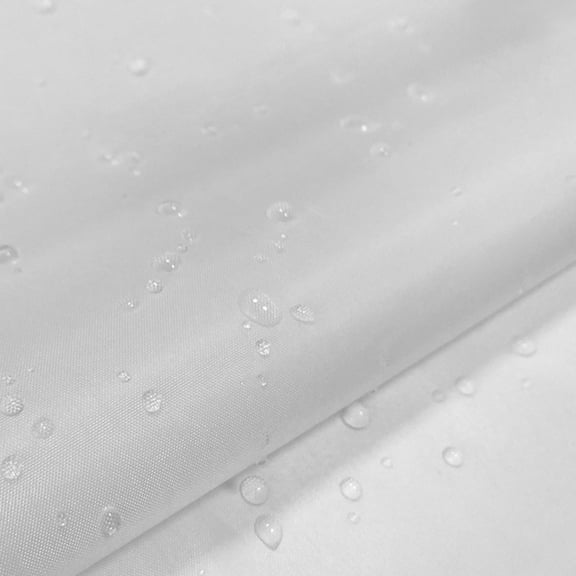 Zhuge 1 Yard Black Ripstop Fabric, 59 Inch Wide Waterproof Lightweight Cloth for Tent, Tarp, Bag Making, Outdoor Travel and DIY Craft Projects, White