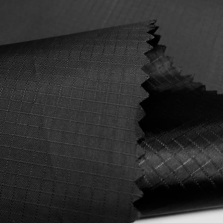 Zhuge 1 Yards x 59 Inch Ripstop Fabric, Water Repellent Lightweight Durable Material for DIY Crafts, Outdoor Covers, Bags, Flags and Kite Making, Black