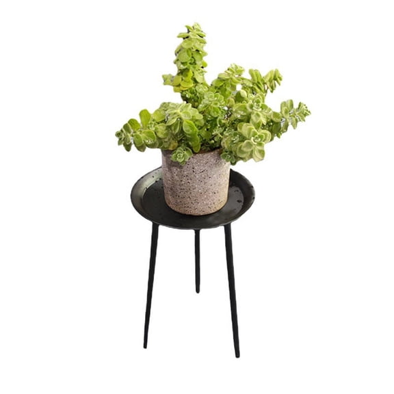 Zhuge 1 piece 11.6-inch x 20.8-inch high plant rack metal indoor plant table rack small side table flowerpot round end table modern living room balcony corner garden terrace decoration