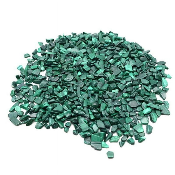 Zhuge 1 piece green textured natural irregular non perforated crushed stone, suitable for potted plants, fish tank decoration, DIY handmade jewelry accessories (7-9mm)