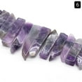thumbnail image 1 of Zhuge 1 piece purple natural stone raw stone scattered beads irregular flat long horizontal hole DIY bead bracelet necklace accessories decoration, 1 of 2