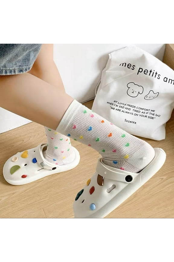 10 Pairs Women's Thin Cotton Socks,Soft Cotton Bootie Socks Women Above Ankle Crew Socks (White A24)