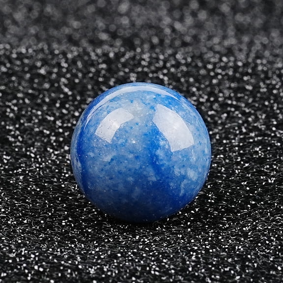 Zhuge 10 Pcs 0.63 Inch Banded Quartz Crystal Sphere, Feng Shui Chakra Aura Decor for Home Desk & Collection, Blue Jasper