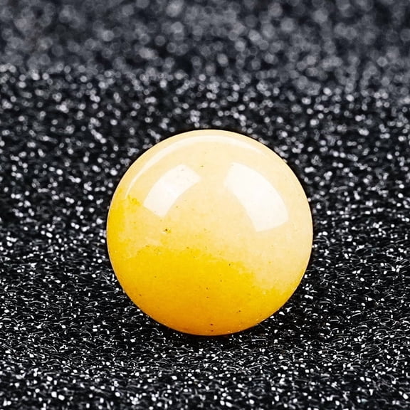 Zhuge 10 Pcs 0.63 Inch Banded Quartz Crystal Sphere, Feng Shui Chakra Aura Decor for Home Desk & Collection, Old Yellow Jade