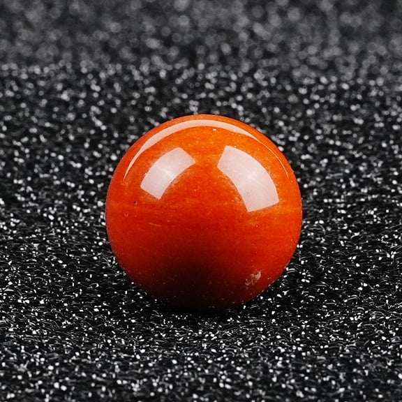 Zhuge 10 Pcs 0.63 Inch Banded Quartz Crystal Sphere, Feng Shui Chakra Aura Decor for Home Desk & Collection, Red Jasper