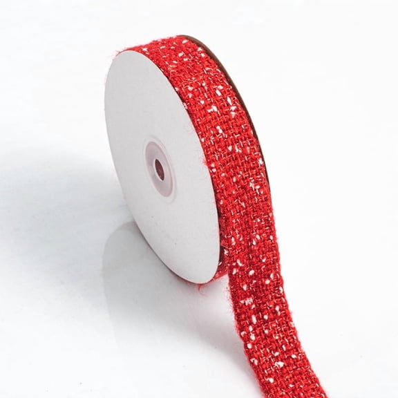 Zhuge 10 Yards Cotton Ribbon 1 Inch Wide Soft Webbing Tape DIY Crafts Wrapping Home Decoration Sewing, Red