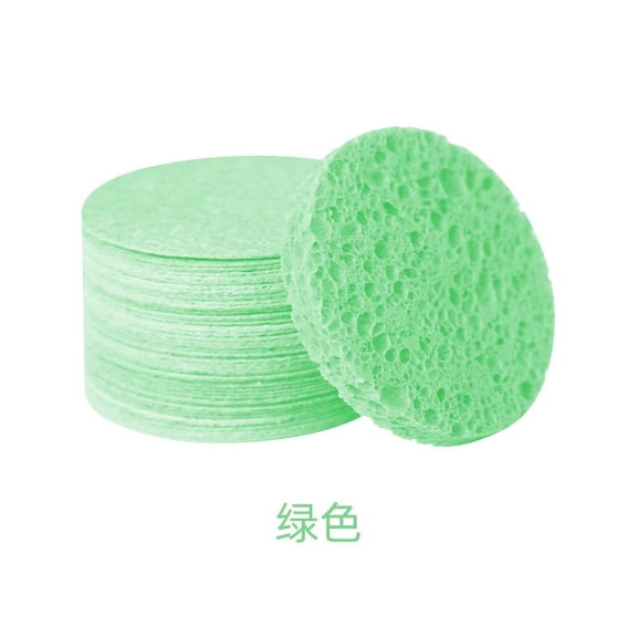 Zhuge 10 pieces of natural biodegradable compressed wood pulp cotton facial cleanser, makeup remover, facial sponge, exfoliating tool, green cleaning sponge