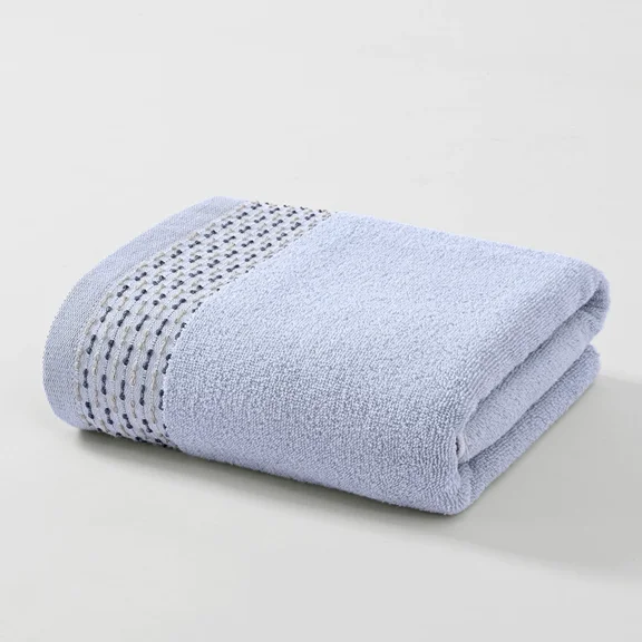 Zhuge 100% Cotton 2 Pack Oversized Bath Towel Set 28x55 Inches, Ultra Soft Highly Absorbant Compact Quickdry & Lightweight Large Bath Towels, Ideal for Gym Travel Camp Pool -Light Blue A