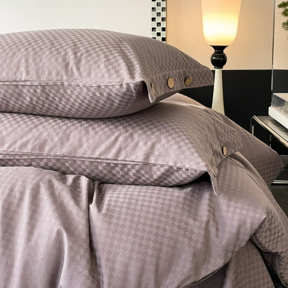 Zhuge 100% Cotton Standard Size Pillowcases Set of 2, Button trim，Soft and Durable, Premium Cooling Pillow Cases for Bed (19x29 inch, Light caramel color)