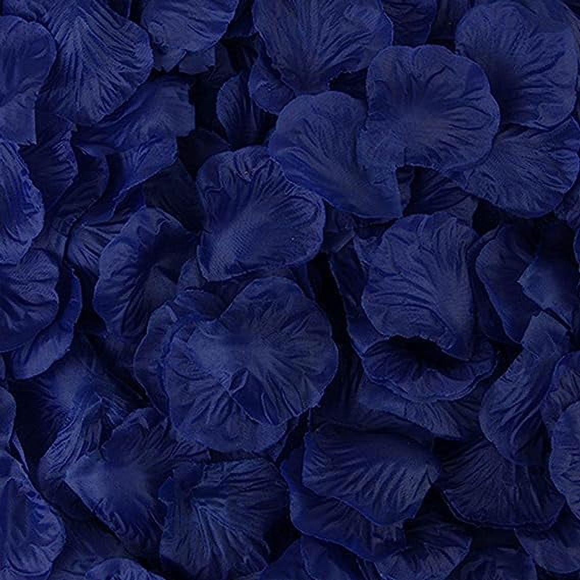 Zhuge 1000 Pieces Rose Petals Artificial Flower Petals for Wedding Party Decoration Navy