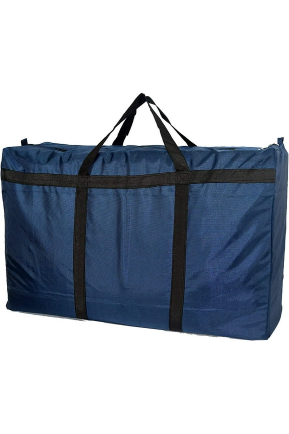 100L Extra Large Storage Bags, Sturdy Foldable Water Resistant Moving Tote Bag, Under Bed Storage, Travel Cargo Duffel Jumbo Bag for Clothes, Comforters, Blankets, Pillows, Ornaments (Blue)