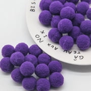 Zhuge 108 Pieces 10mm Small Fuzzy Balls for DIY Craft Projects, Bulk Soft Fluffy Craft Balls for Art Creation, Hobby Supplies & Christmas Holiday Party Decorations, Dark Purple