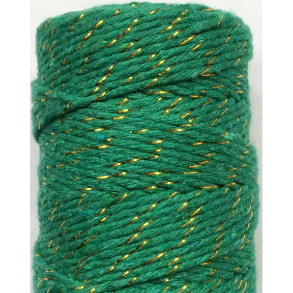 Zhuge 109 Yards 1.5mm Twisted Macrame Cotton Cord Gold Wire Braiding Beading Thread Twine Rope Beige for String Knitting DIY Jewelry Making Plant Wall Hangers Home Garden DecorGreen A