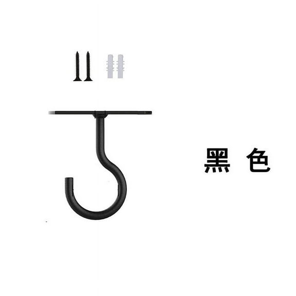 Zhuge 12 piece black ceiling hook, used for hanging plant debris hooks, with installation hardware for branch chandelier hooks, easy to install, with screws and expansion tubes