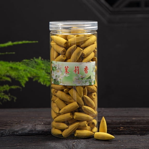 Zhuge 168 Pieces Backflow Incense Cones Natural Scents Waterfall Incense Cones for Spa, Yoga, Relaxation,Jasmine