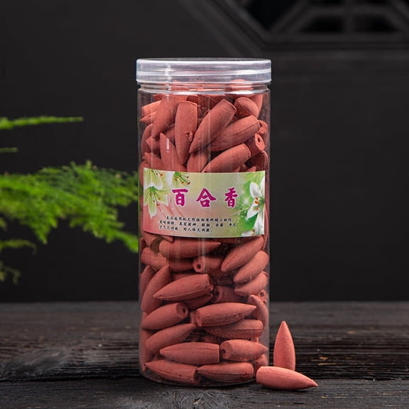 Zhuge 168 Pieces Backflow Incense Cones Natural Scents Waterfall Incense Cones for Spa, Yoga, Relaxation,Lily