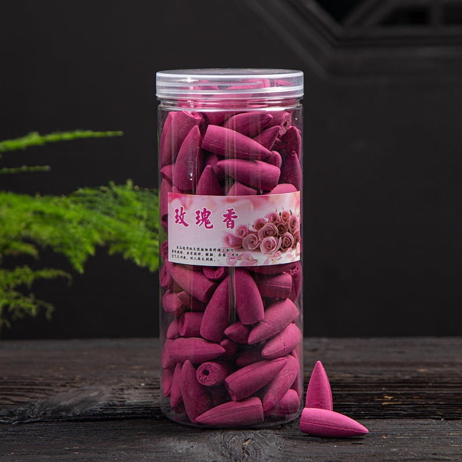 Zhuge 168 Pieces Backflow Incense Cones Natural Scents Waterfall Incense Cones for Spa, Yoga, Relaxation,Rose