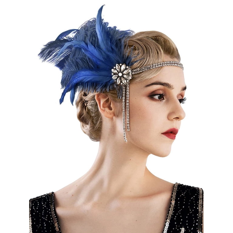 Zhuge 1920s Great Gatsby Headpiece, Headband with Rhinestone  display picture 1