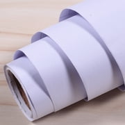 Zhuge 196.85" x 7.87" White Solid Color Peel and Stick Vinyl Wallpaper, Self-Adhesive Removable Contact Paper for Wall, Furniture & Cabinet Renovation Covers