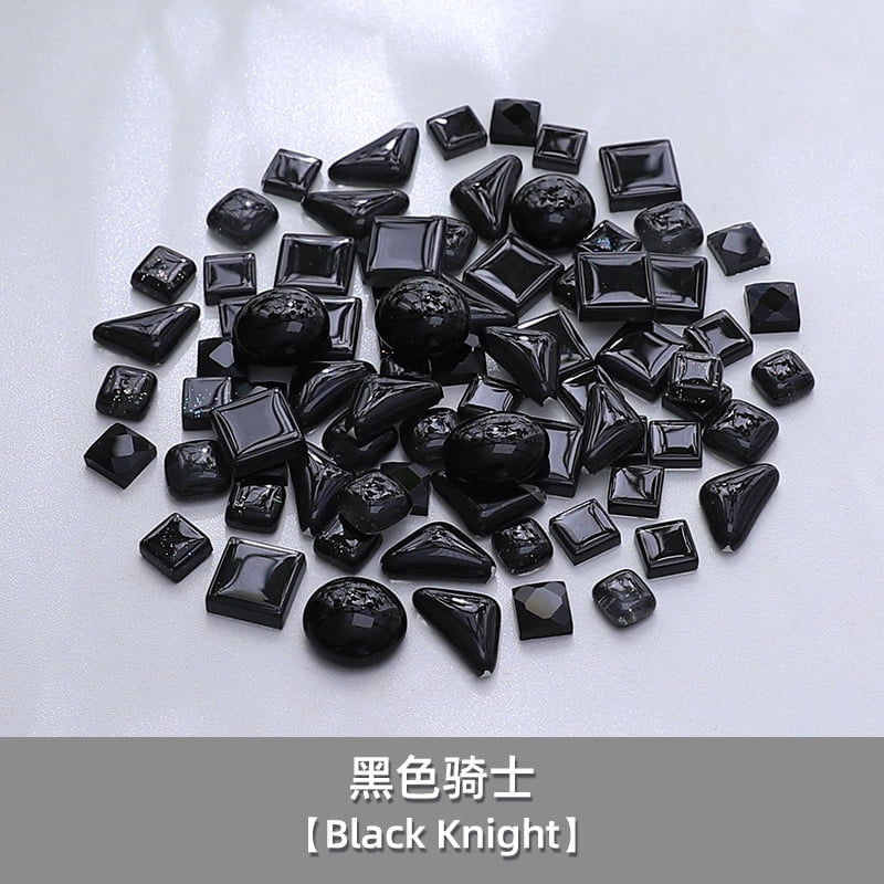 Zhuge 2.2LB Assorted Colors Irregular Crystal Glass Mosaic Tiles, DIY-Friendly Craft Supplies for Mosaic Making Projects, Home Decor Accents & Art Creations,Black