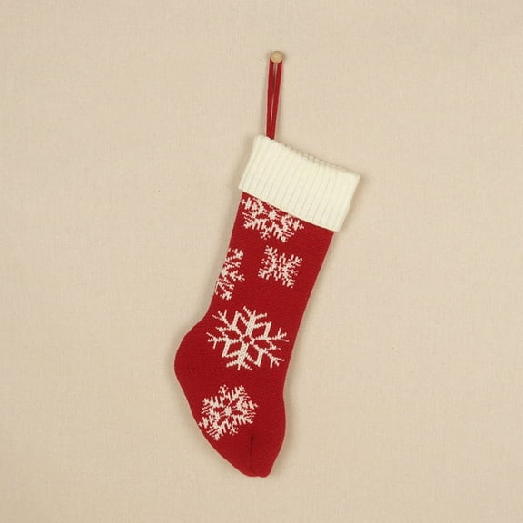 Zhuge 2 Pack 17'' Knit Christmas Stockings , Rustic Xmas Knitted Personalized Stocking Decoration for Family Holiday Season Dcor, Red Green Beige StripeA