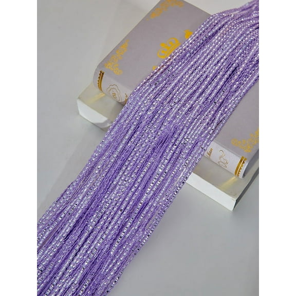 Zhuge 2 Pack 39 x 79 Inch Curtains for Doorways Room Divider Curtains Hippie Room Decor Hanging Beaded Curtains for Bedroom Closet Door,Light Purple