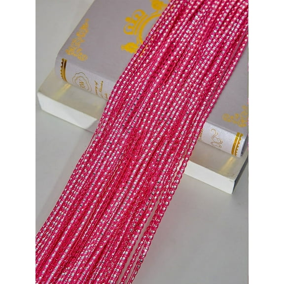 Zhuge 2 Pack 39 x 79 Inch Curtains for Doorways Room Divider Curtains Hippie Room Decor Hanging Beaded Curtains for Bedroom Closet Door,Rose