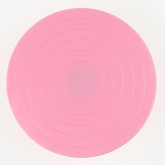 Zhuge 2-Pack 5.5-Inch Silicone Cookie Decorating Rotating Stand Turntable (Pink)
