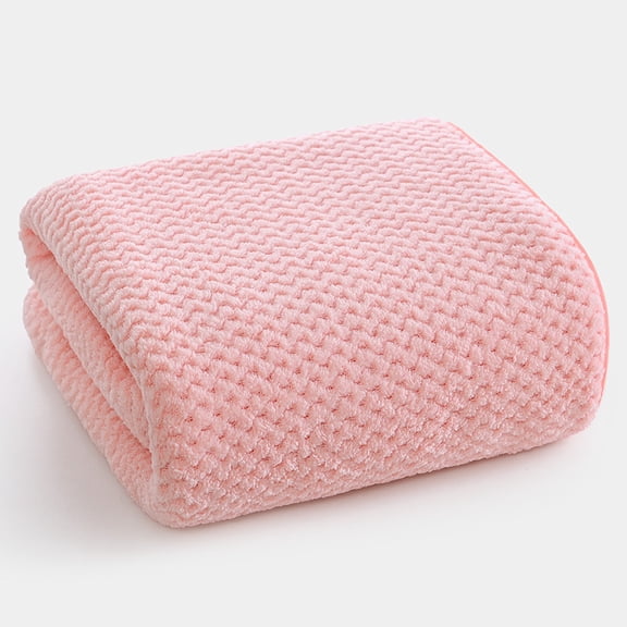 Zhuge 2 Pack Large Coral Fleece Bath Towels 28x55 Inch, Ultra Soft Fluffy Plush Bathroom Towels, Highly Absorbent Durable Shower Towel Set for Daily Home Use, Pink