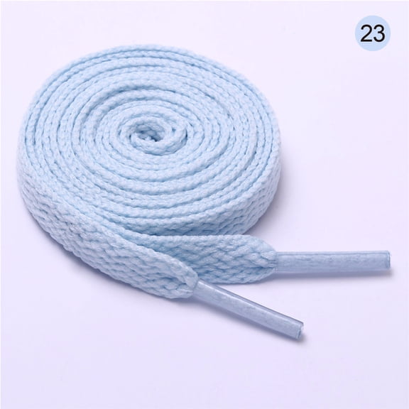 Zhuge 2 Pair Flat Shoe laces 8mm Wide Shoelaces for Athletic Running Sneakers Shoes Boot Strings-A23