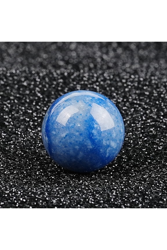 2 Pcs 1.18 Inch Banded Quartz Crystal Sphere, Feng Shui Chakra Aura Decor for Home Desk & Collection, Blue Jasper