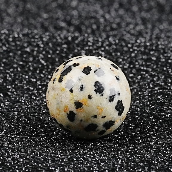Zhuge 2 Pcs 1.18 Inch Banded Quartz Crystal Sphere, Feng Shui Chakra Aura Decor for Home Desk & Collection, Dalmation Stone